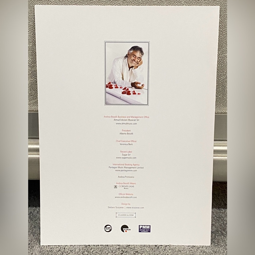 2012 Andrea Bocelli Concert Program - Picture 2 of 2